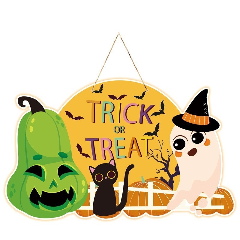 Halloween Wooden Door Hanging Decor