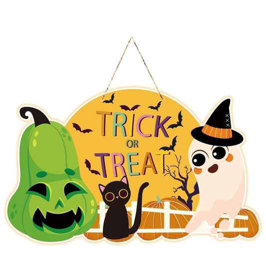 Halloween Wooden Door Hanging Decor