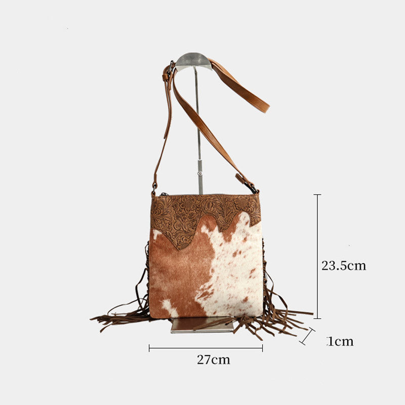 Bohemian Vintage Embossed Crossbody Bag