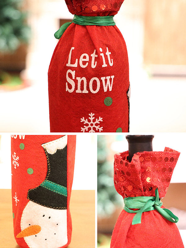 Christmas Decoration Wine Bags