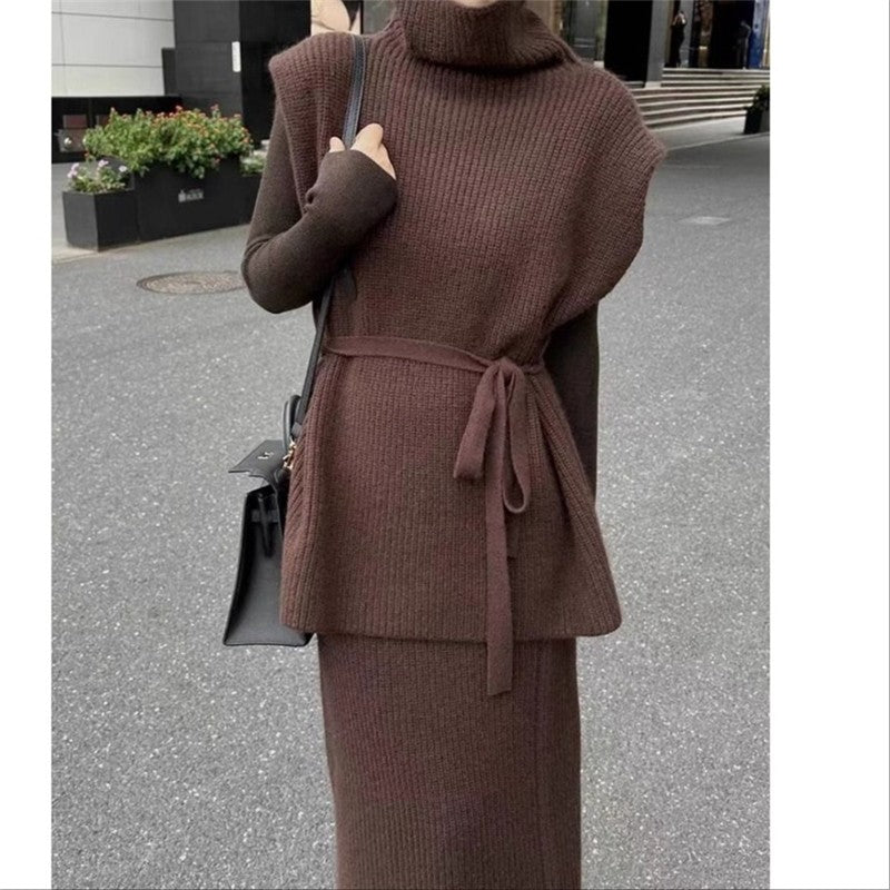 Elegant Sweater Three Piece Set