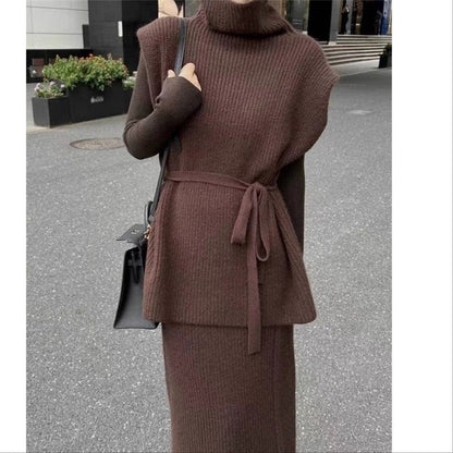Elegant Sweater Three Piece Set