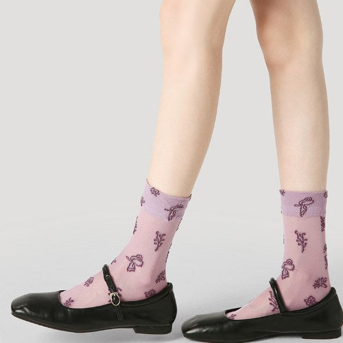 Mesh Jacquard Breathable Thin Socks