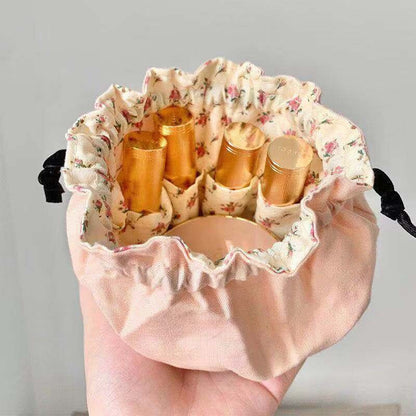 Sweet Floral Drawstring Make Up Bag