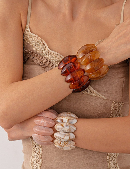 Vintage Wide Resin Splicing Acrylic Bracelets