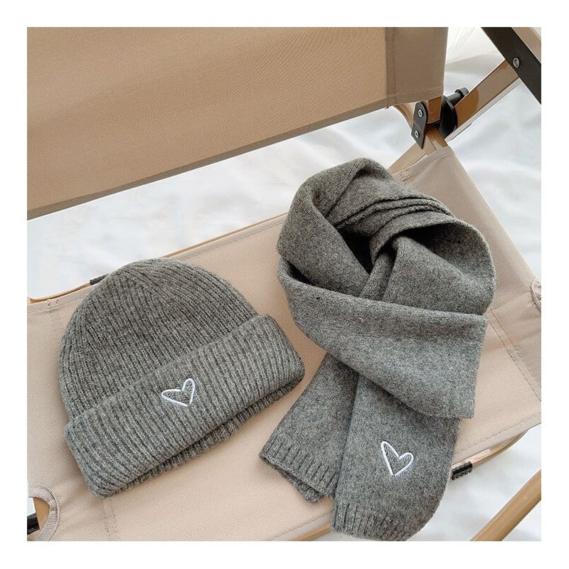 Kids Knit Hat Scarf Set