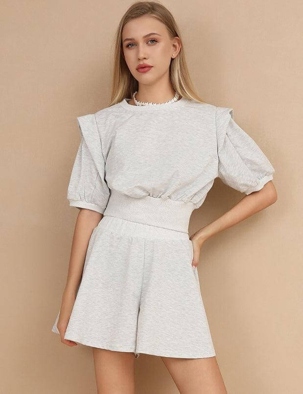 Round Neck Tops and Shorts