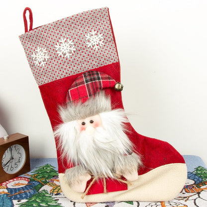 Christmas Sock Gift Bag Large Three-Dimensional Candy Bag Christmas Decoration Scene Decoration