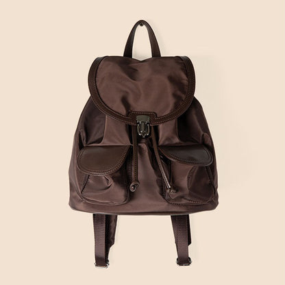 Trendy Drawstring Multiple Pockets Portable Backpack