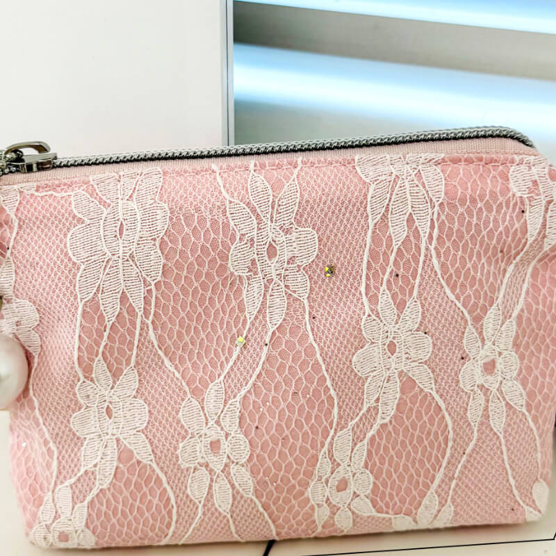 Solid Color Lace Mini Coin Purse Wallets