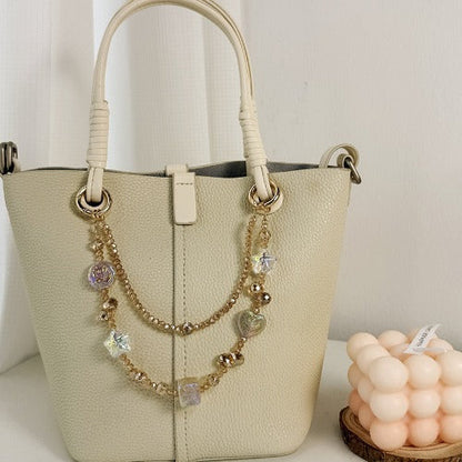 Elegant Double-Layer Crystal Beaded Keychain