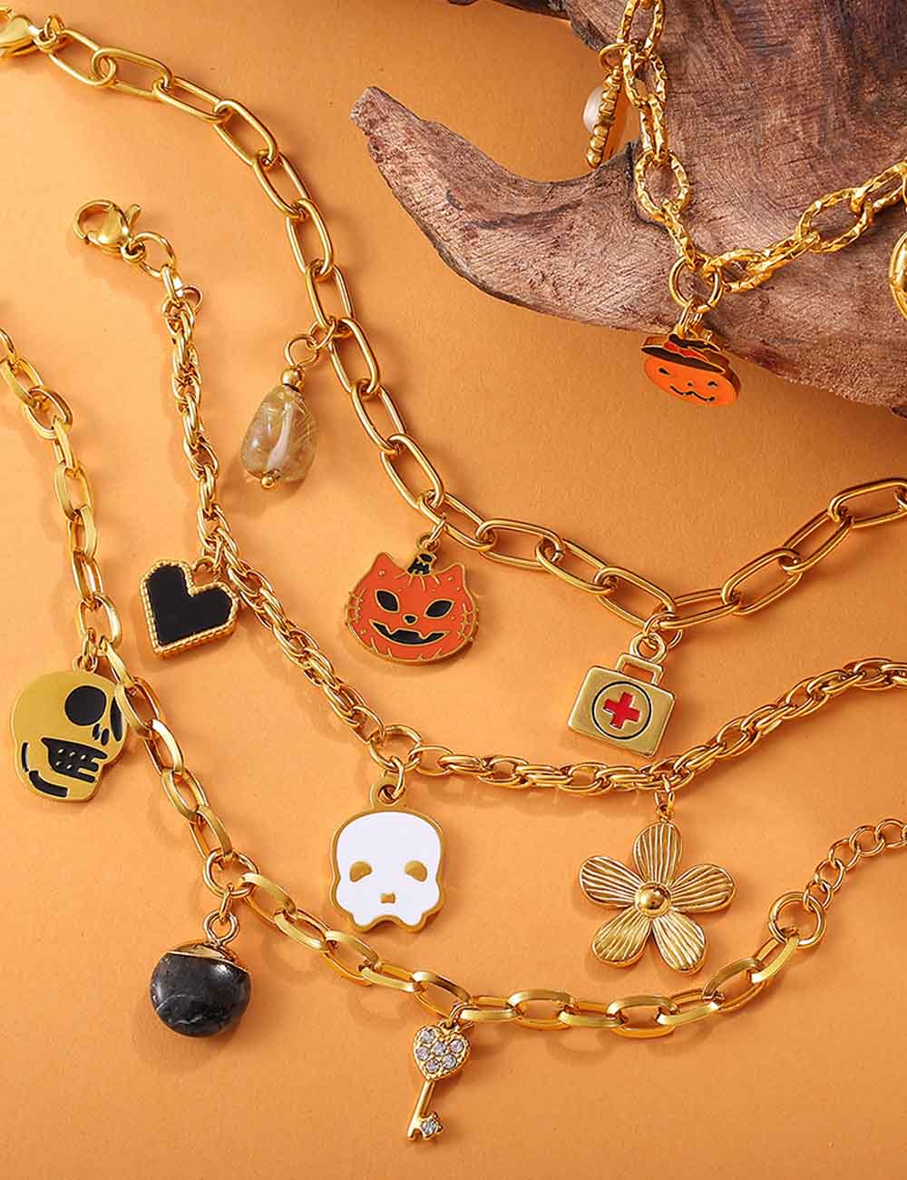 Halloween Ghost Chain Stainless Steel Bracelet