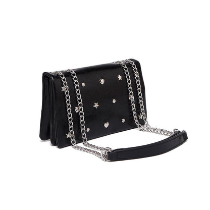 Trendy Rivet Multi-Compartment Shoulder Bag