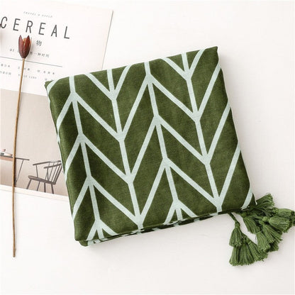 Simple Fashion Tropical Plant Leaf Scarf