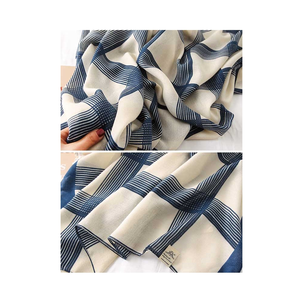Plaid Stylish Sun-Proof Silk Scarf