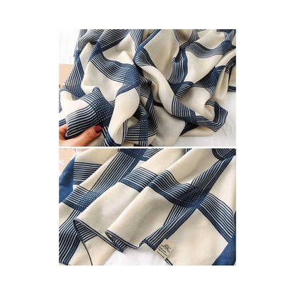 Plaid Stylish Sun-Proof Silk Scarf