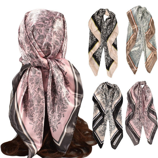 Vintage Print Fashion Square Scarf