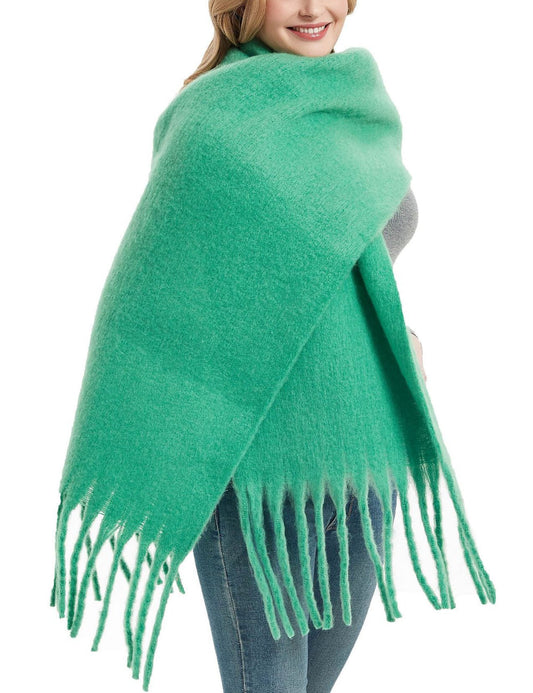 Solid Color Simple Tassel Scarves