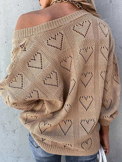 Hollow Loose Long Sleeves Sweater Tops