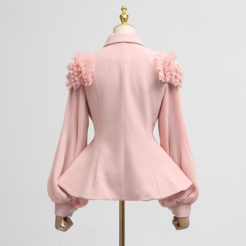 Fashion Luxury Two Piece Dress Floral Mesh