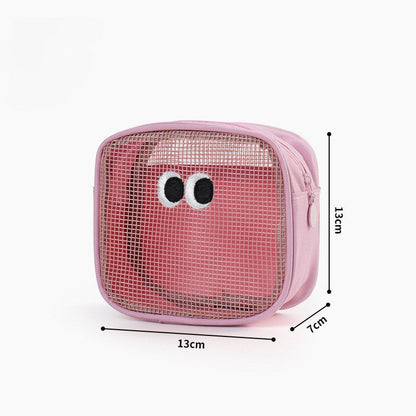 Cute Eyes Portable Mesh Cosmetic Bags