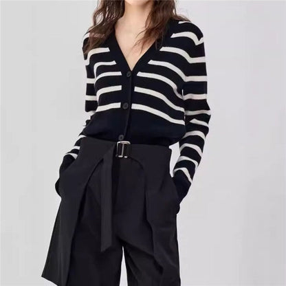 Striped Knit Cardigan