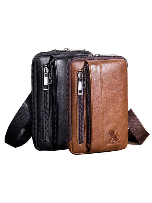 Business Zipper Multi-layer Pocket Purse Crossbody Bag