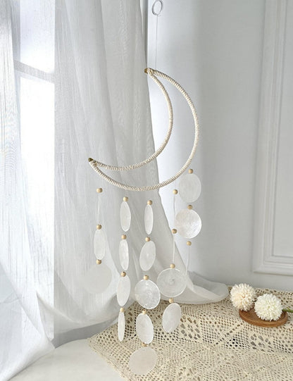 2+Simple Moon Shell Suncatcher Hangings