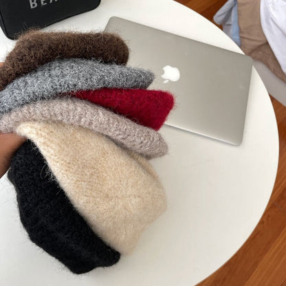 Wool Knit Beret Hat