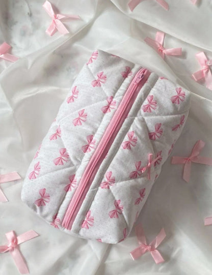 Sweet Butterfly Print Puffer Make Up Bag