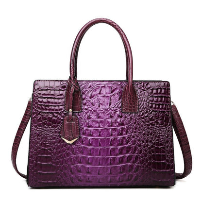 Large Capacity PU Leather Handbag Tote Shoulder Bag