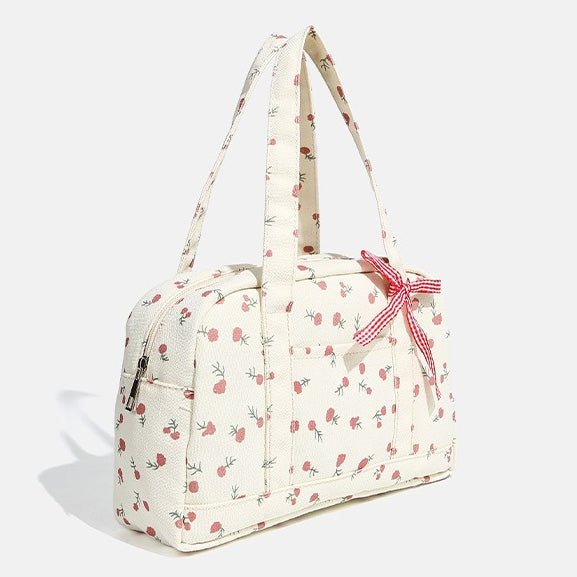 Floral Sweet Bow Portable Handbags