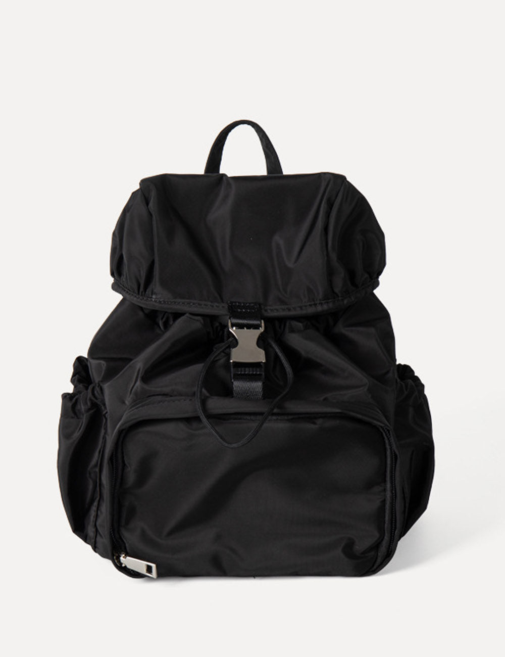 Trendy Solid Color Nylon Drawstring Backpack