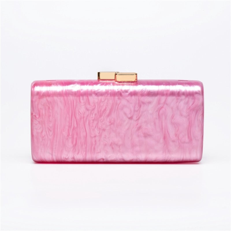 Trendy Acrylic Rectangular Evening Clutch