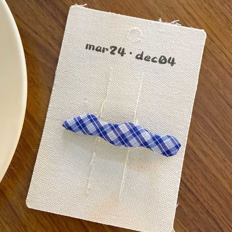 Simple Plaid Geometric Cute Hair Clips