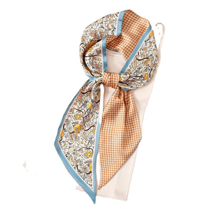 Vintage Floral Long Hairband Scarf