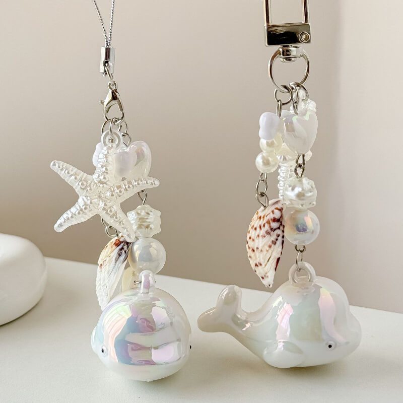 Cute Whale Pendant Keychain Phone Charm