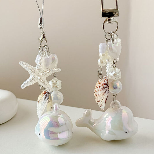 Cute Whale Pendant Keychain Phone Charm