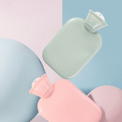 Solid Color Simple Striped Hot Water Bag