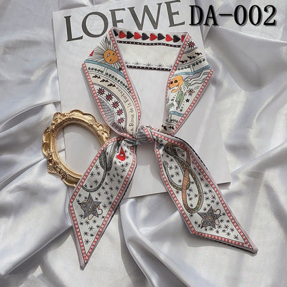 Tarot Pattern Slim Long Hair Scarf