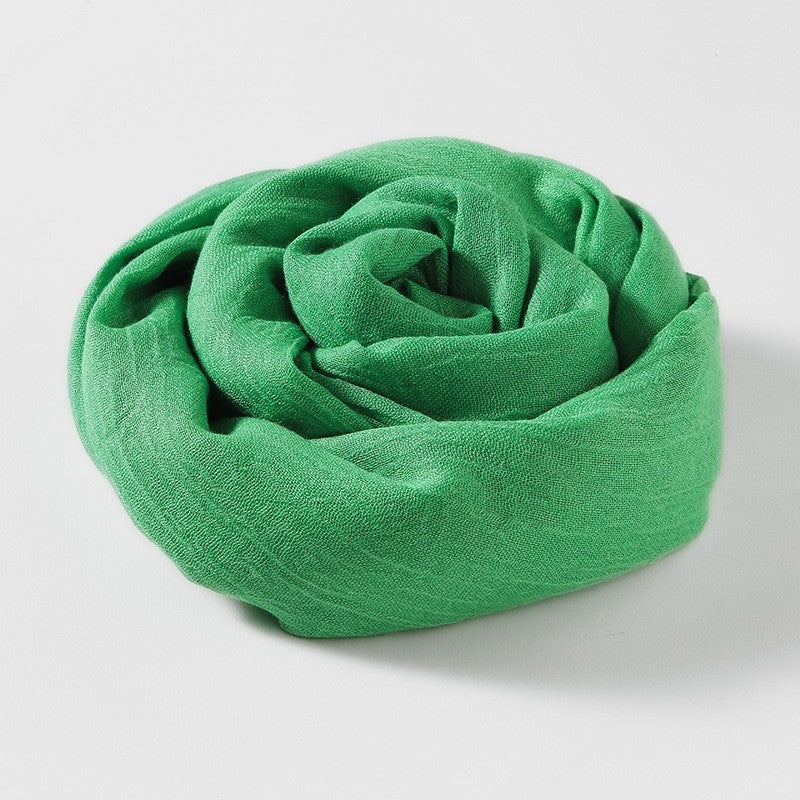 Thin Sun Protection Beach Long Cotton And Linen Scarf