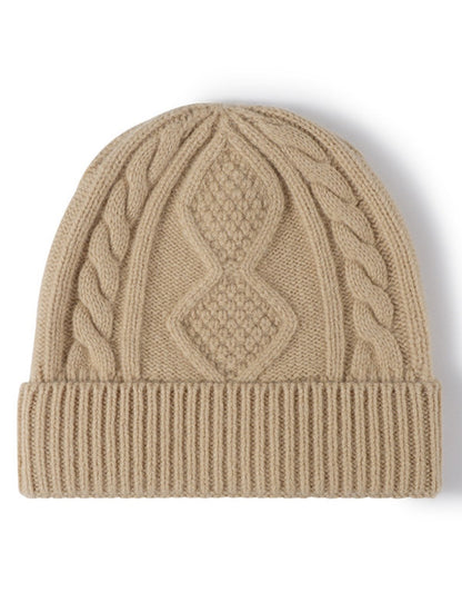 Solid Color Twist Padded Knot Beanie