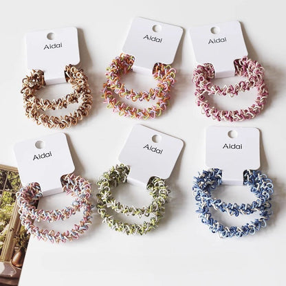 Colorful Woven Simple 2PCS  Hair Ties