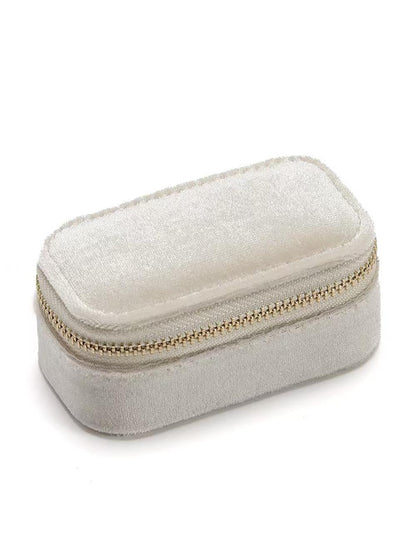Soft Velvet Solid Color Jewelry Case