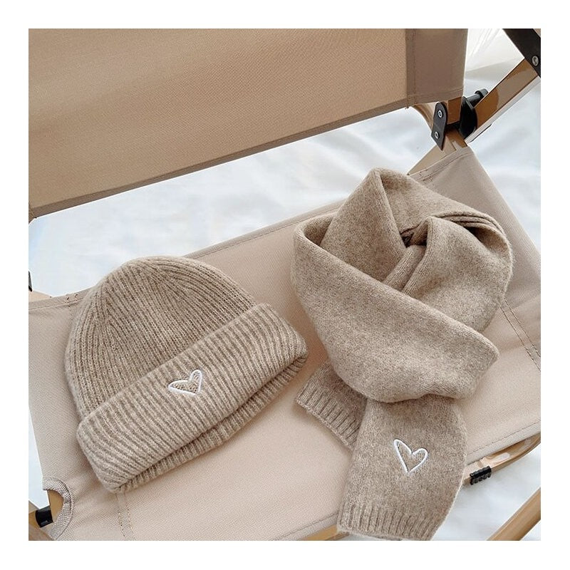 Kids Knit Hat Scarf Set