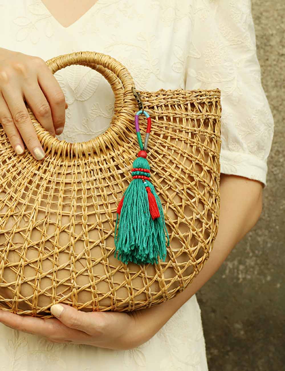 Vintage Bohemian Pom-Pom Tassel Bag Charm