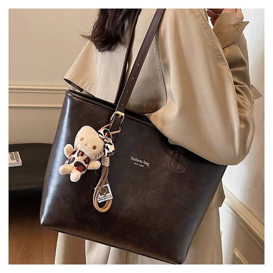 Vintage Crossbody Satchel With Charm