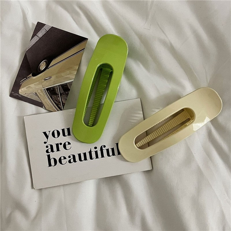 Large Solid Color Minimalist Hair Claw Clip