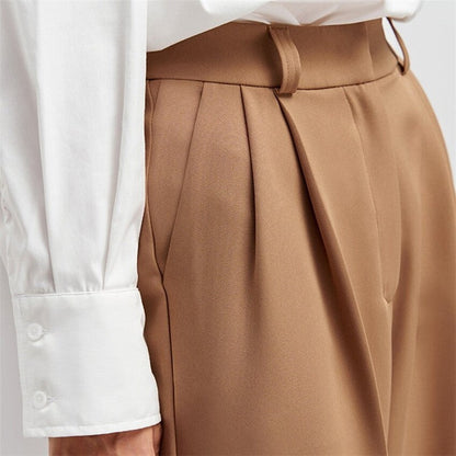 Relaxed Fit High Waist Wide Leg Palazzo Pants