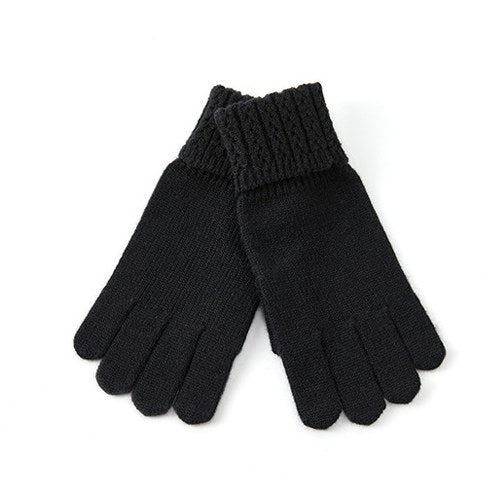 Solid Color Split Finger Simple Knit Glove